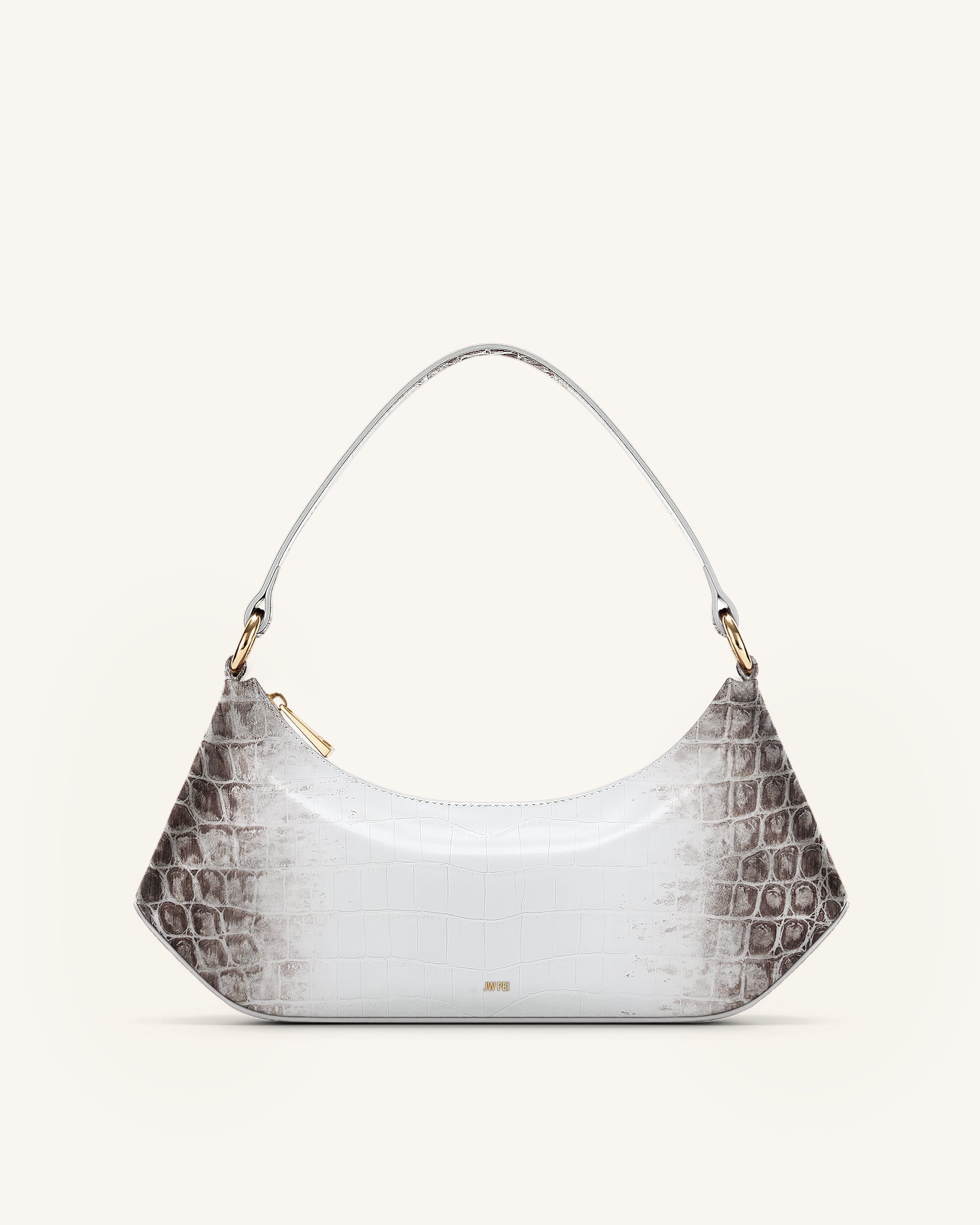 Lily Shoulder Bag - White Croc