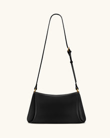 Greta Twist-Lock Crossbody Bag - Black