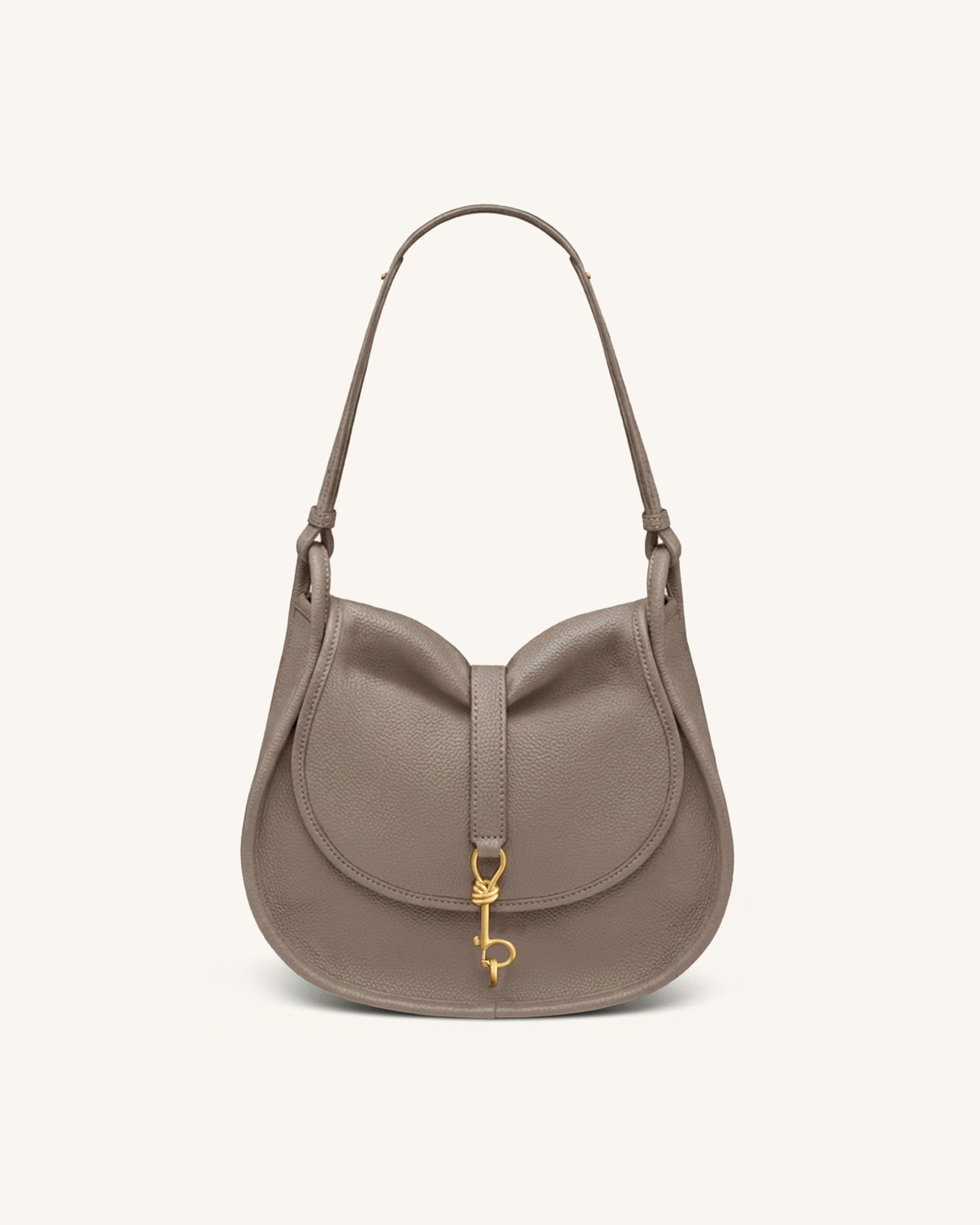 Arla Small Faux Suede Hobo Bag – Taupe