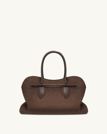 Adele Metal Rope Knot Tote Bag - Mocha Brown