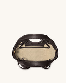 Mabel Soft Bow Tote Bag - Dark Brown