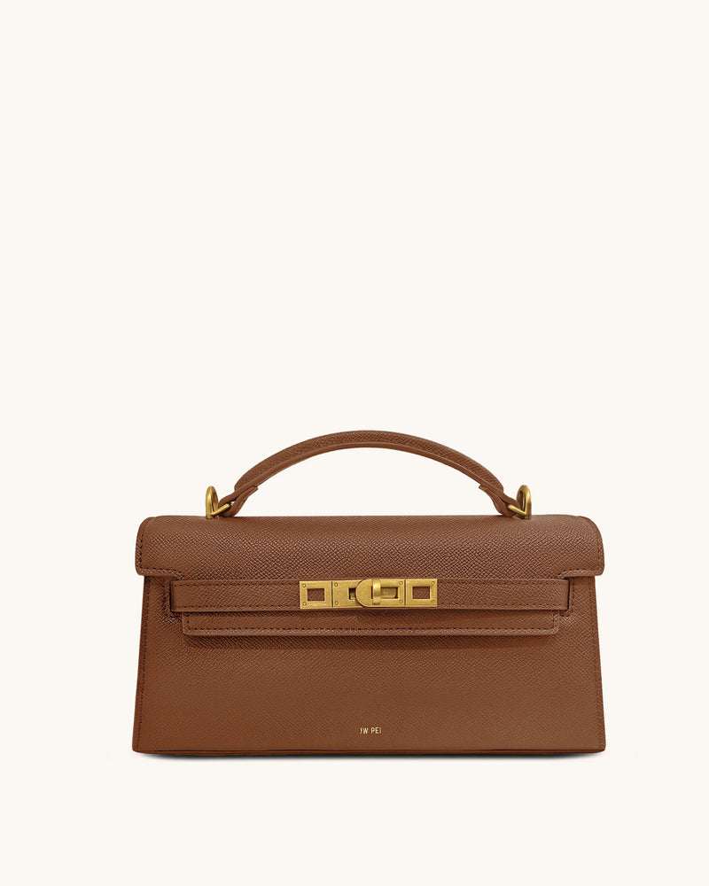 Noor Top Handle Bag - Brown