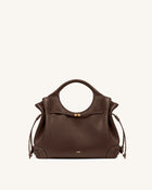 Elara Drawstring Tote Bag - Brown