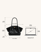 Hana Large Tote Bag - Black Croc