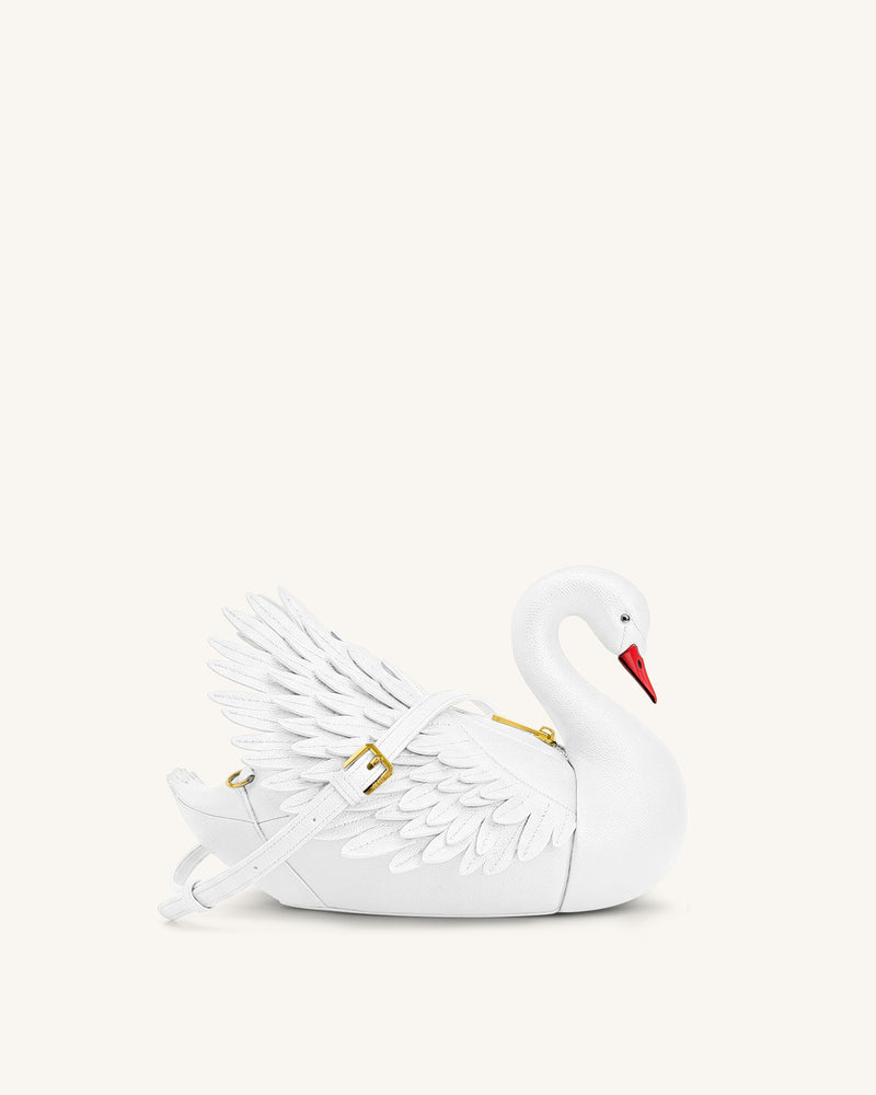 Alani Swan Shaped Crossbody Bag - White