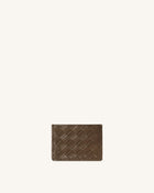 Woven Texture Card Holder - Cocoa Brown