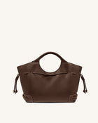 Elara Drawstring Tote Bag - Brown