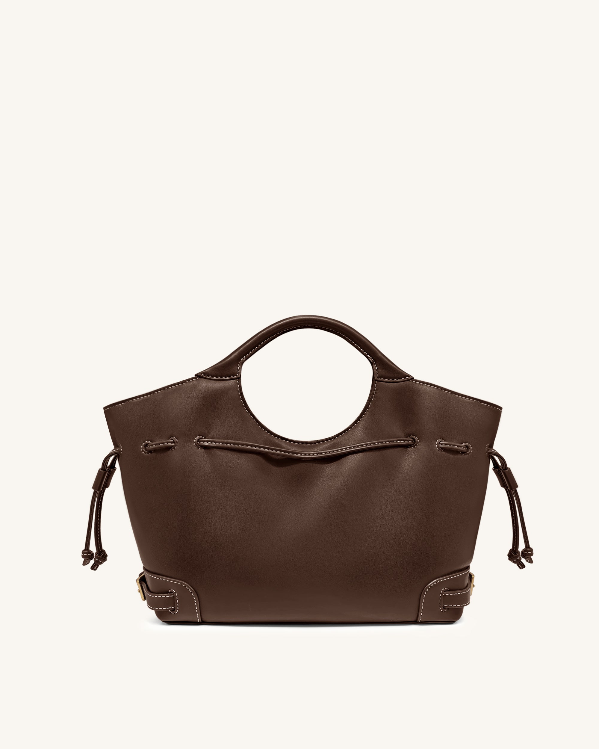 Elara Drawstring Tote Bag - Brown