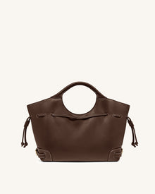 Elara Drawstring Tote Bag - Brown