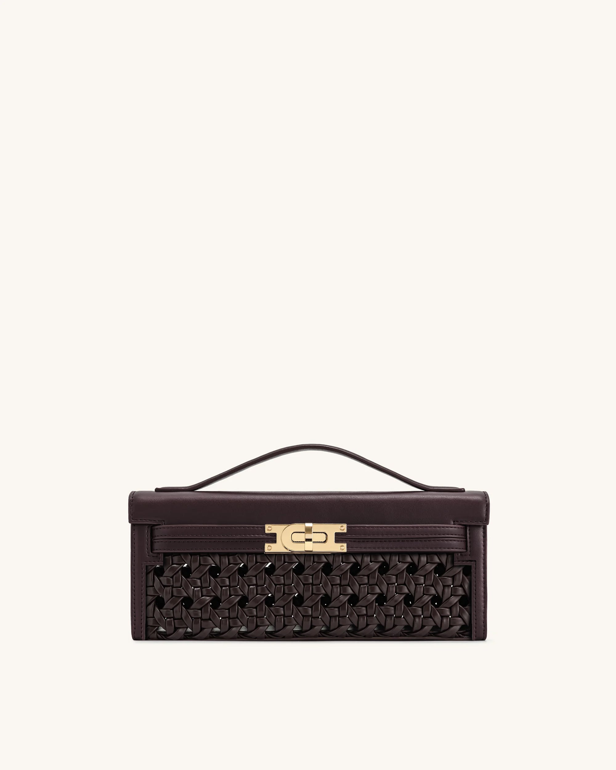 Bria Structured Top Handle Bag - Dark Red