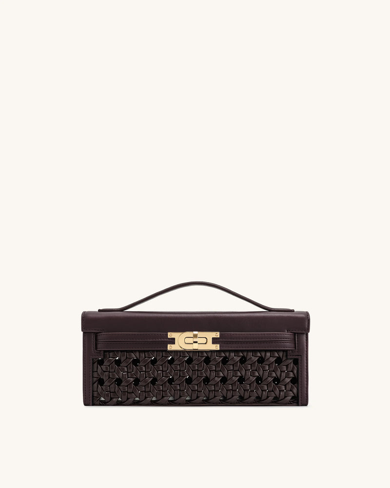 Bria Structured Top Handle Bag - Dark Red