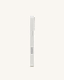 Pink Coral Artificial Crystal Phone Case - White