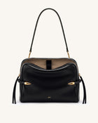 Callie Tusk Detail Shoulder Bag - Black