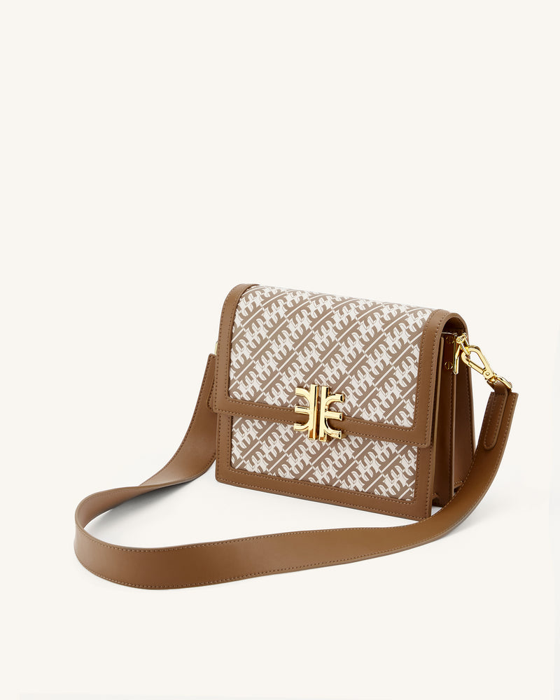 FEI Mini Flap Crossbody - Brown