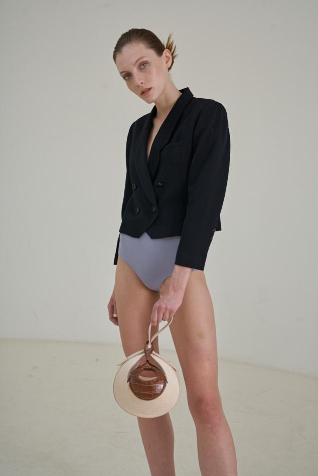 Rantan Bag - Beige & Brown Croc