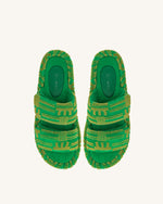 Lexi Terry Slide Sandal - Green