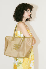 Cathy Nylon Tote Bag - Khaki