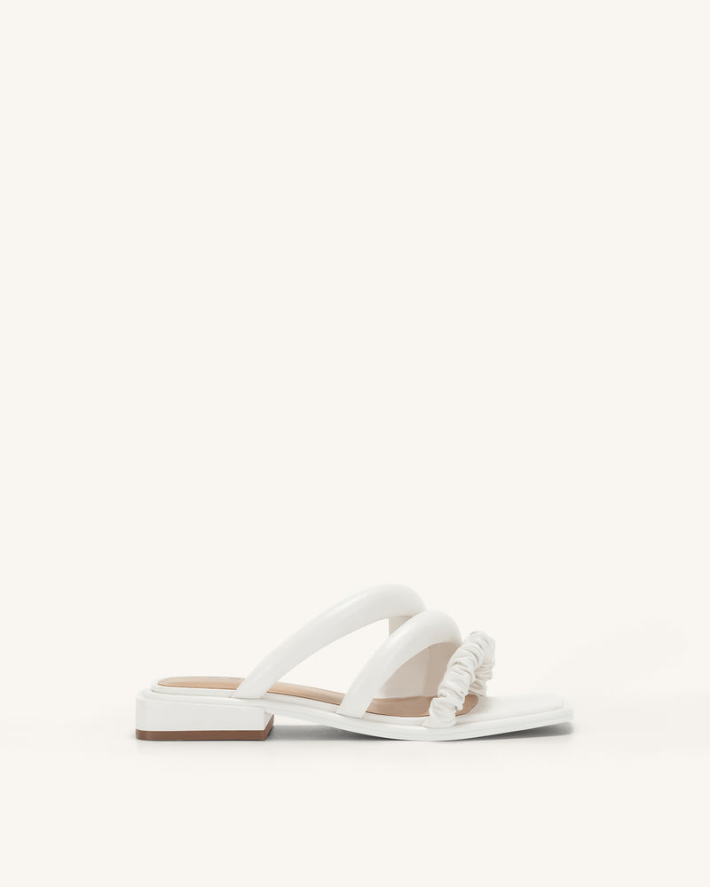 Jada Flat Mule - White