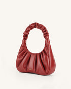 Gabbi Ruched Hobo Handbag - Chili