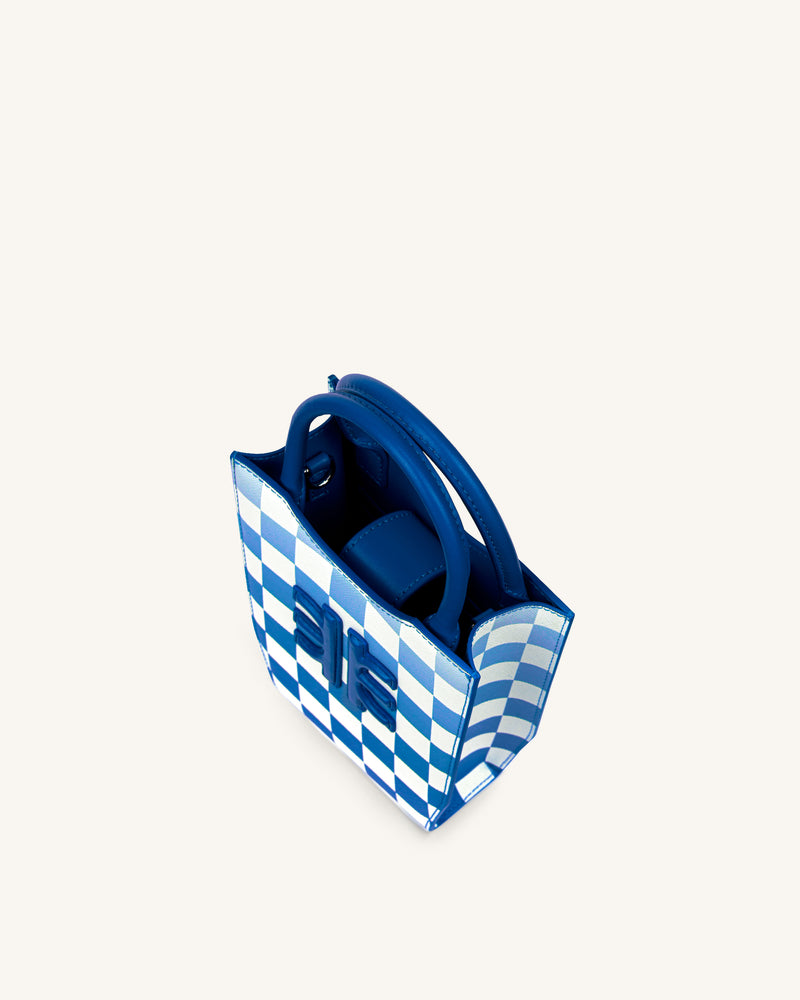 FEI Gradient Checkerboard Phone Bag - Dark Blue