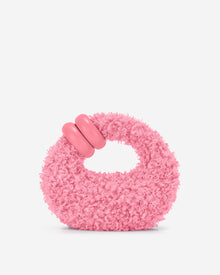 Abacus Faux Fur Top Handle Bag - Pink