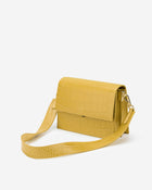 Mini Flap Bag - Mustard Croc