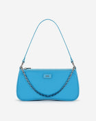 Eva Satin Gradient Chain Shoulder Bag - Lake Blue