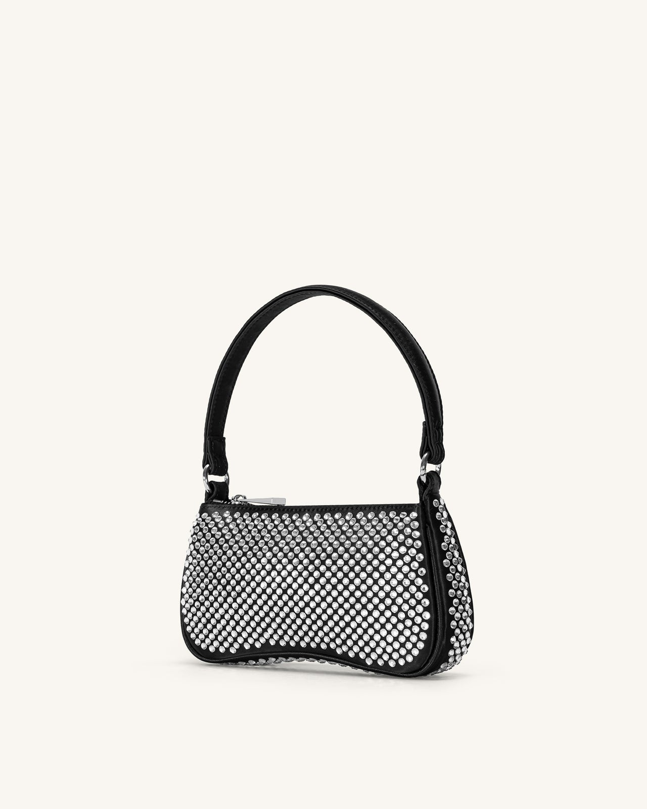 Prada Re-Edition 2000 Crystal Mini Bag Black in SATIN/SYNTHETIC