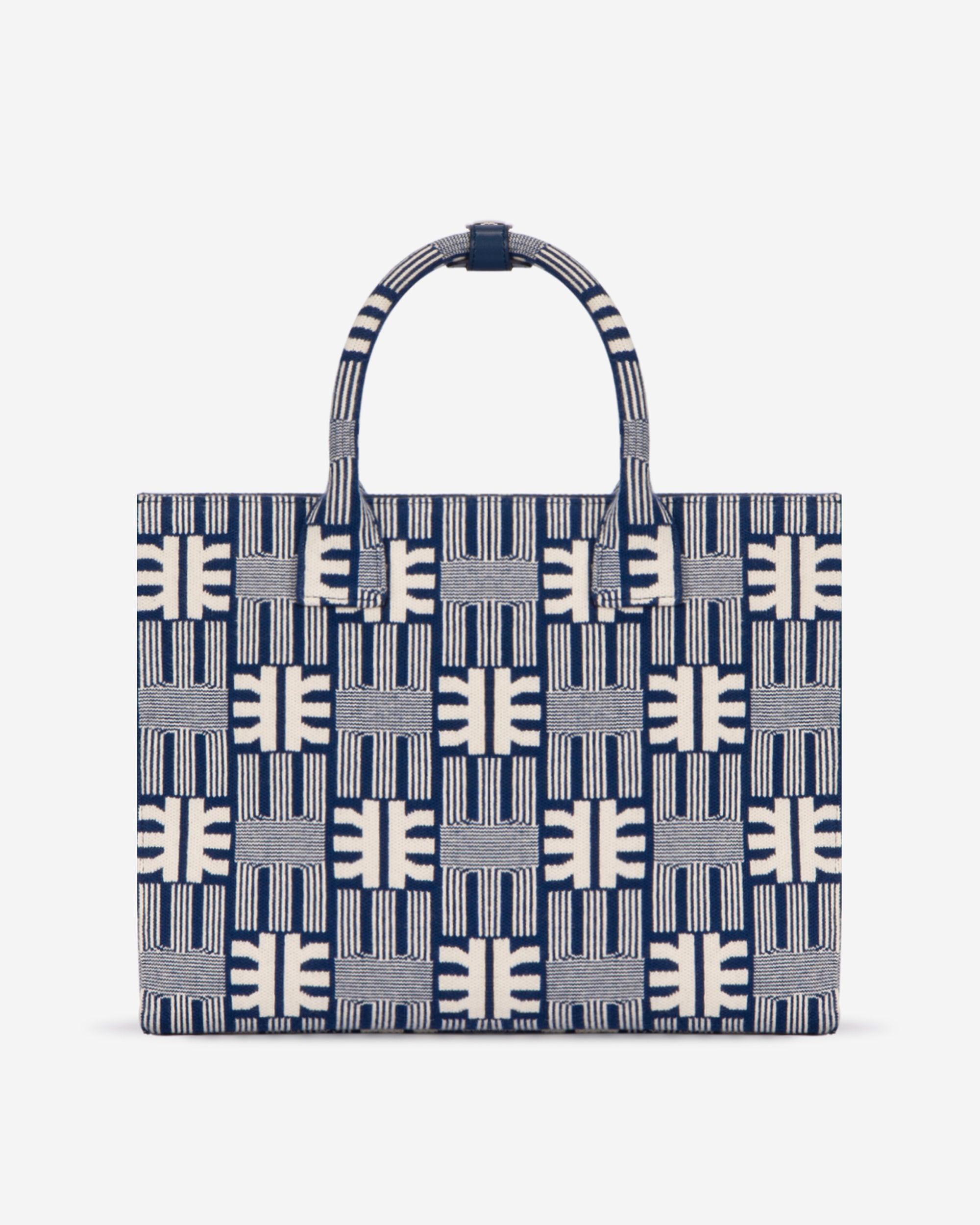 FEI Jacquard Knit Medium Tote Bag - Navy