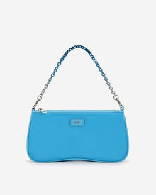Eva Satin Gradient Chain Shoulder Bag - Lake Blue