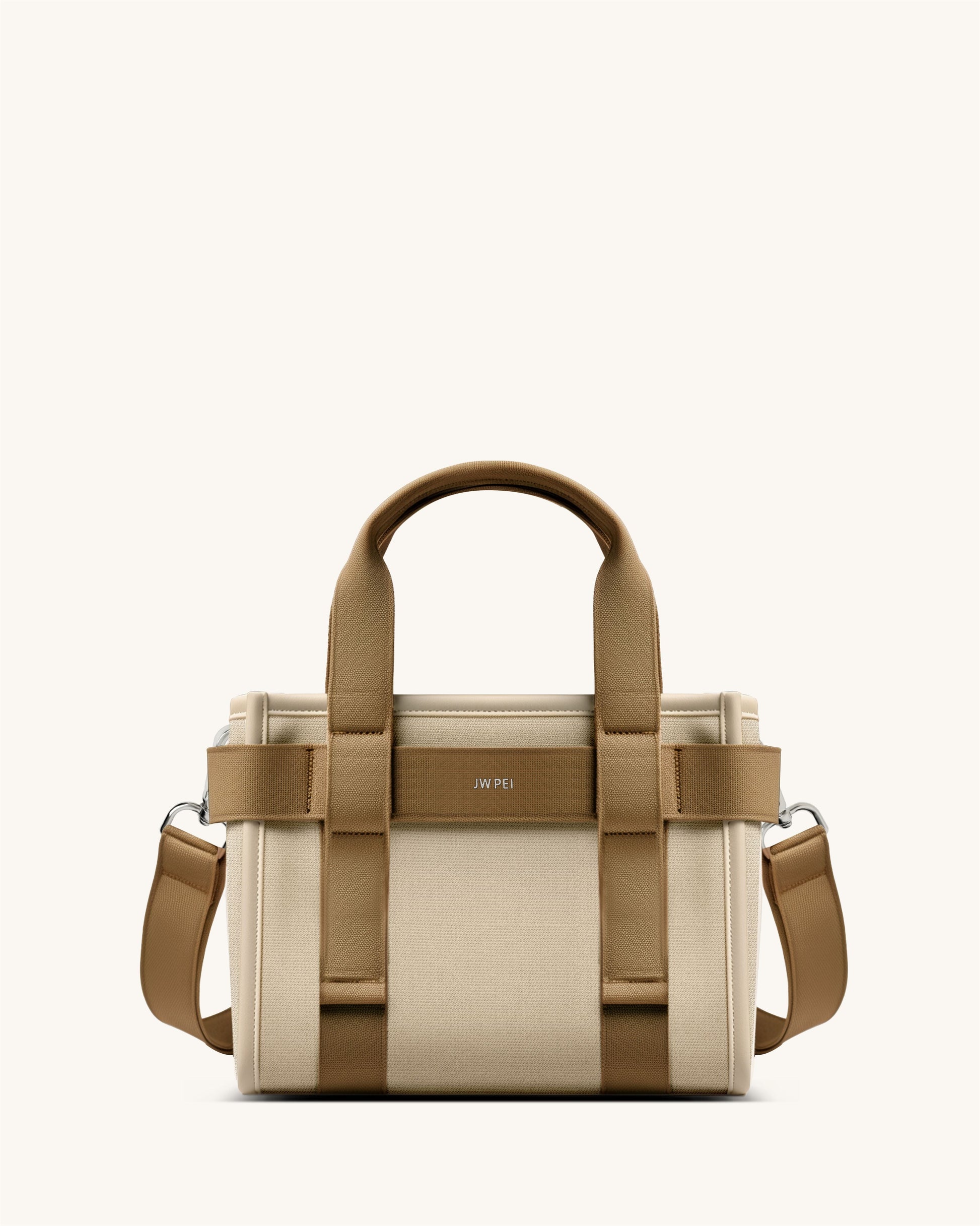 Katelyn Canvas Tote Bag - Brown - JW PEI