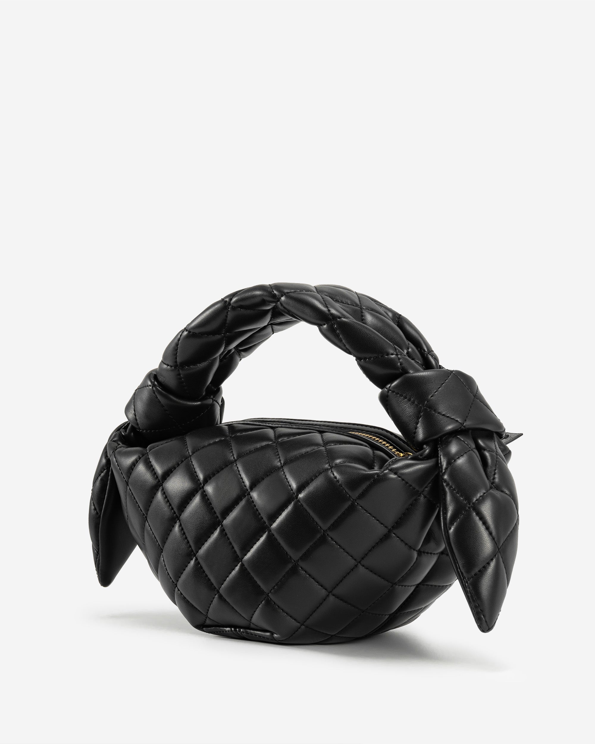 Croissant Top Handle Bag - Black