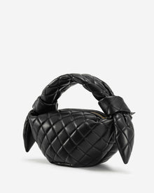 Croissant Top Handle Bag - Black