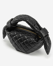 Croissant Top Handle Bag - Black