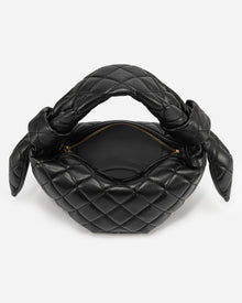 Croissant Top Handle Bag - Black