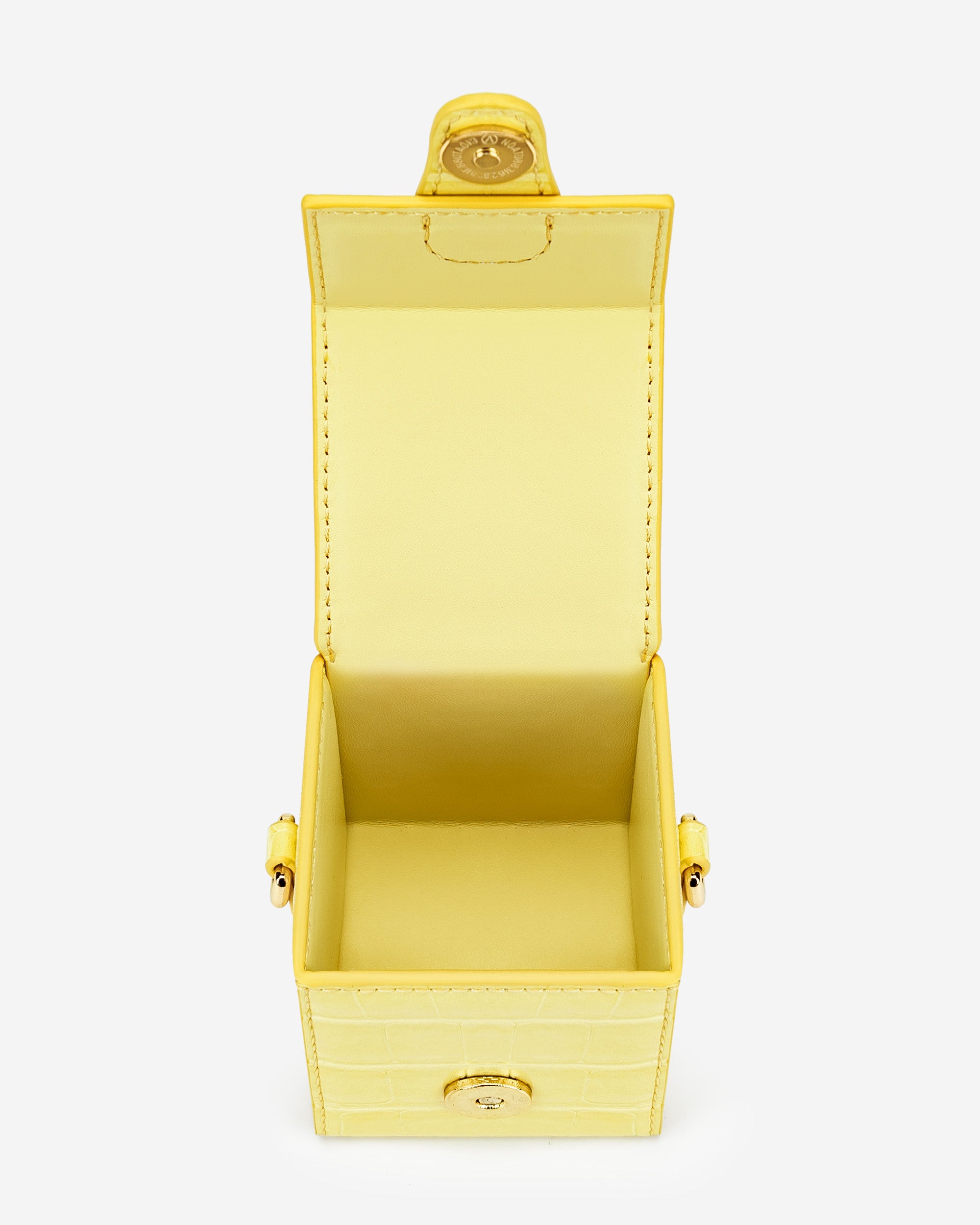 Square Mini Box - Light Yellow Croc