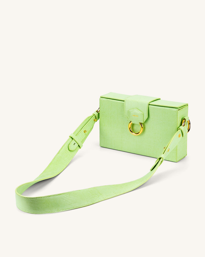 Grace Box Bag - Lime Green Lizard