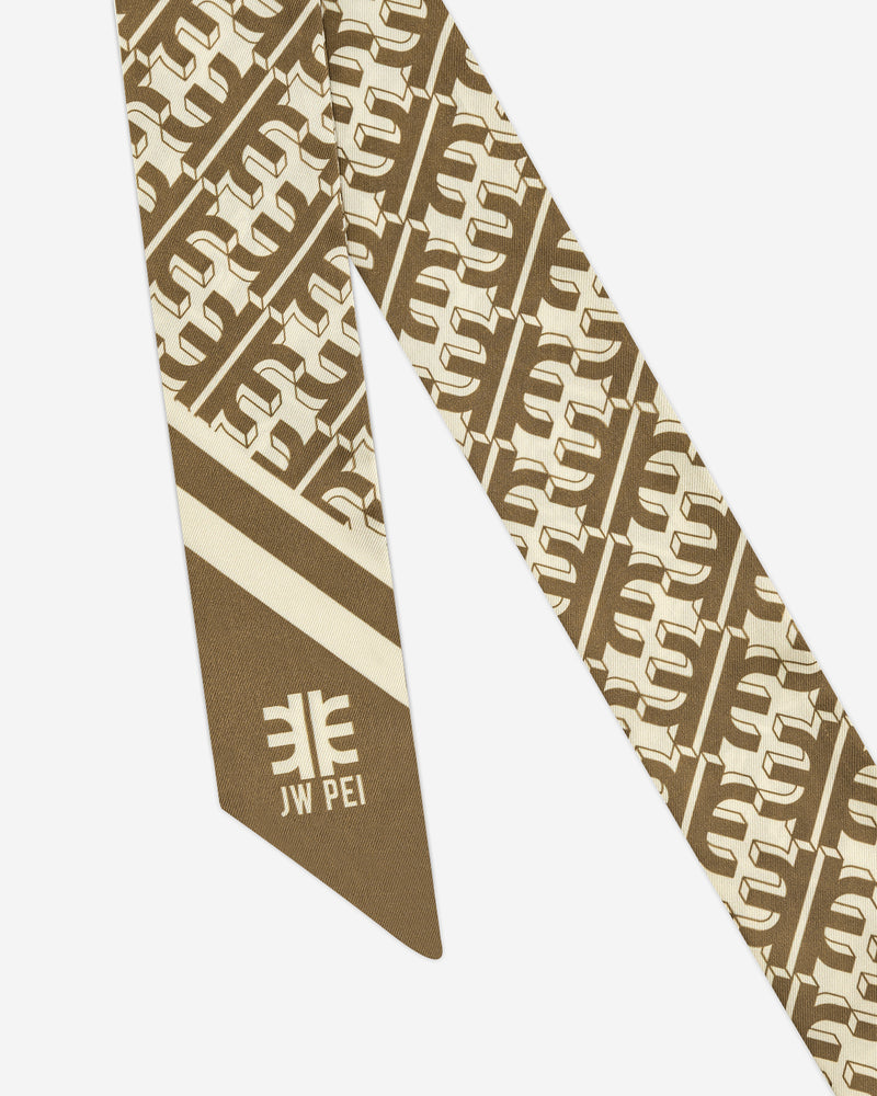 FEI Faux Silk Twill Scarf - Brown