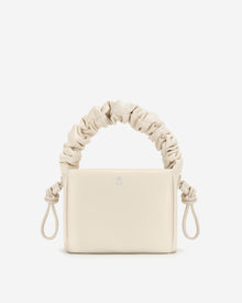 Rylee Pleated Drawstring Top Handle Bag - Off White