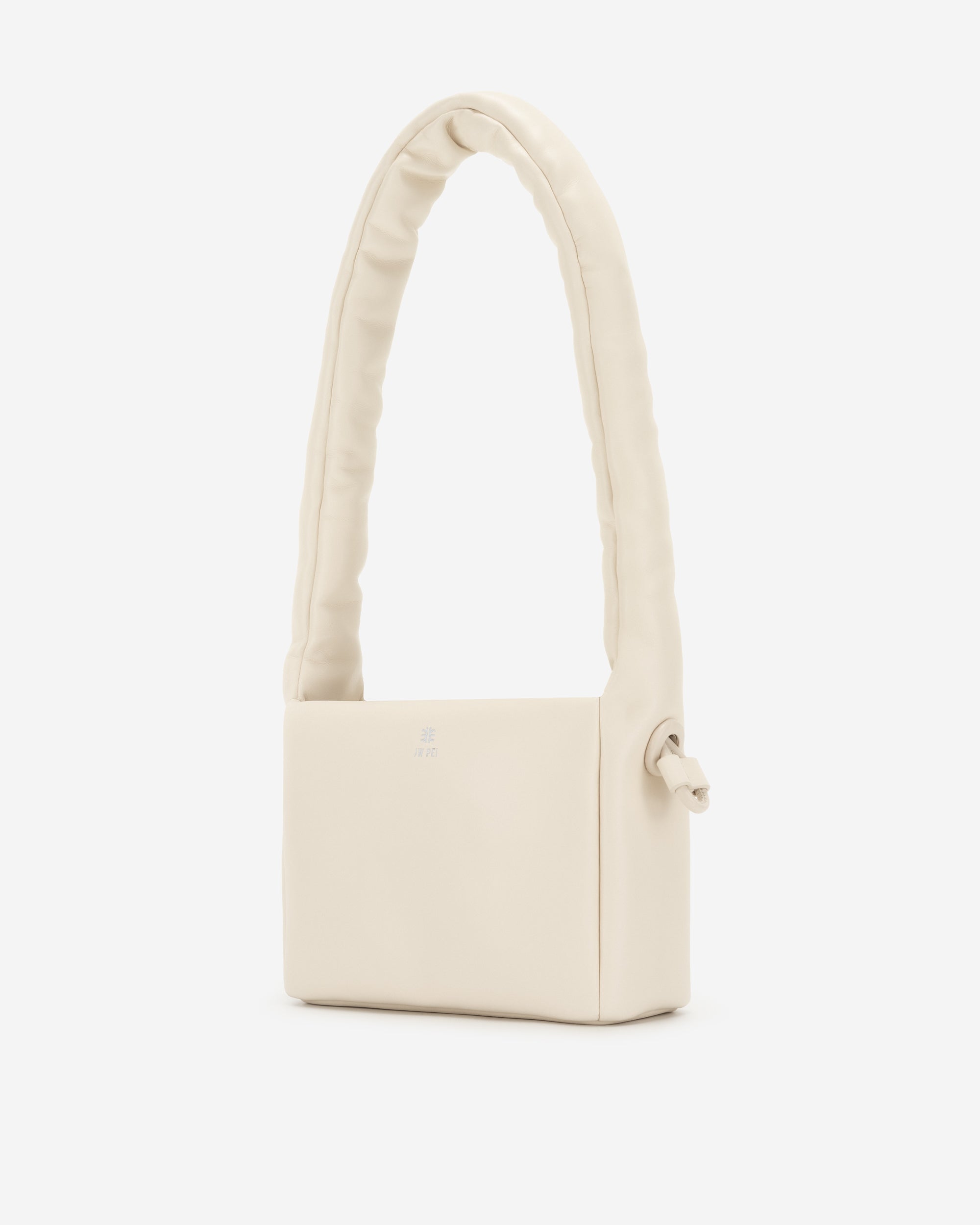 Rylee Pleated Drawstring Top Handle Bag - Off White