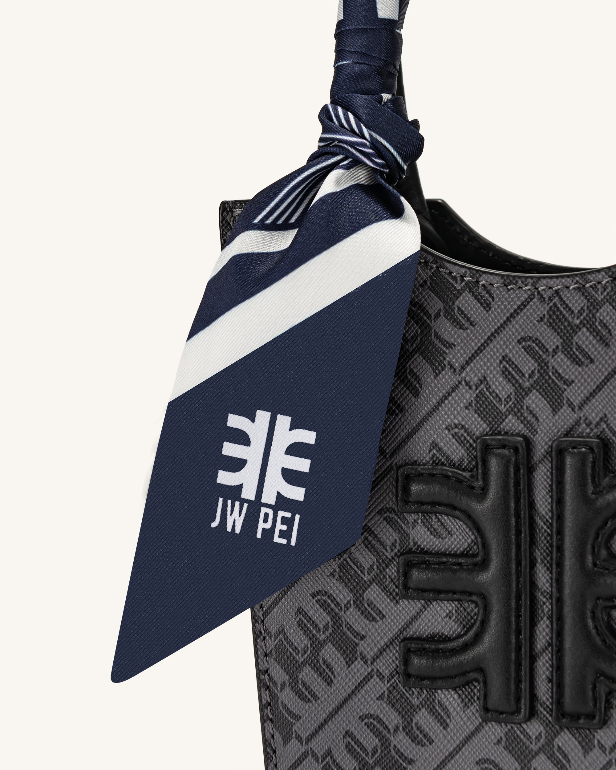 FEI Faux Silk Twill Scarf - Navy