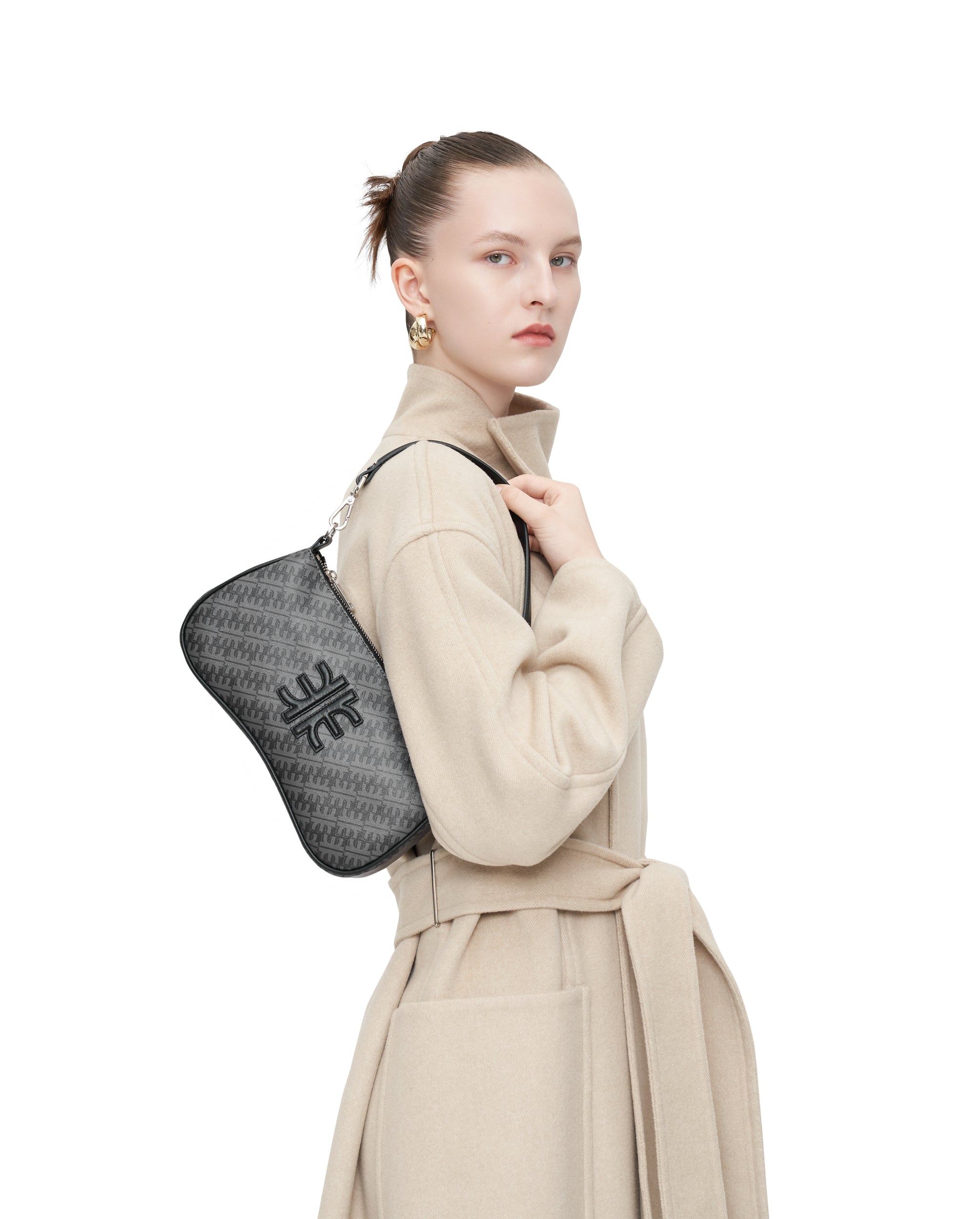 FEI Eva Shoulder Handbag - Iron Black