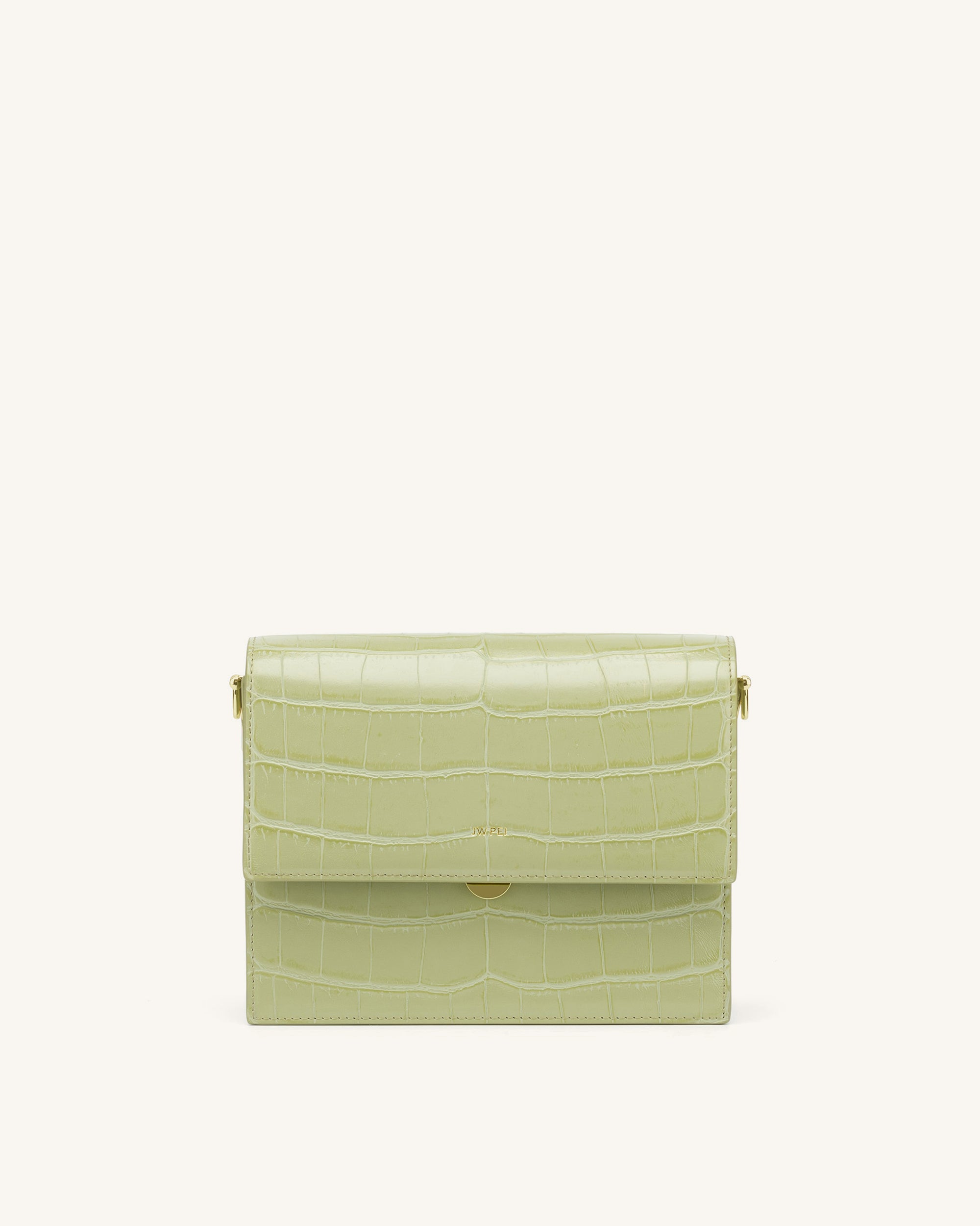 JW Pei Mini Flap Croc Embossed Crossbody Bag